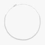 Round Cut Diamond Adjustable Tennis Necklace in Enlargement Setting