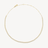 Round Cut Diamond Adjustable Tennis Necklace in Enlargement Setting