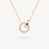 Double Hoop Diamond Pavé Necklace