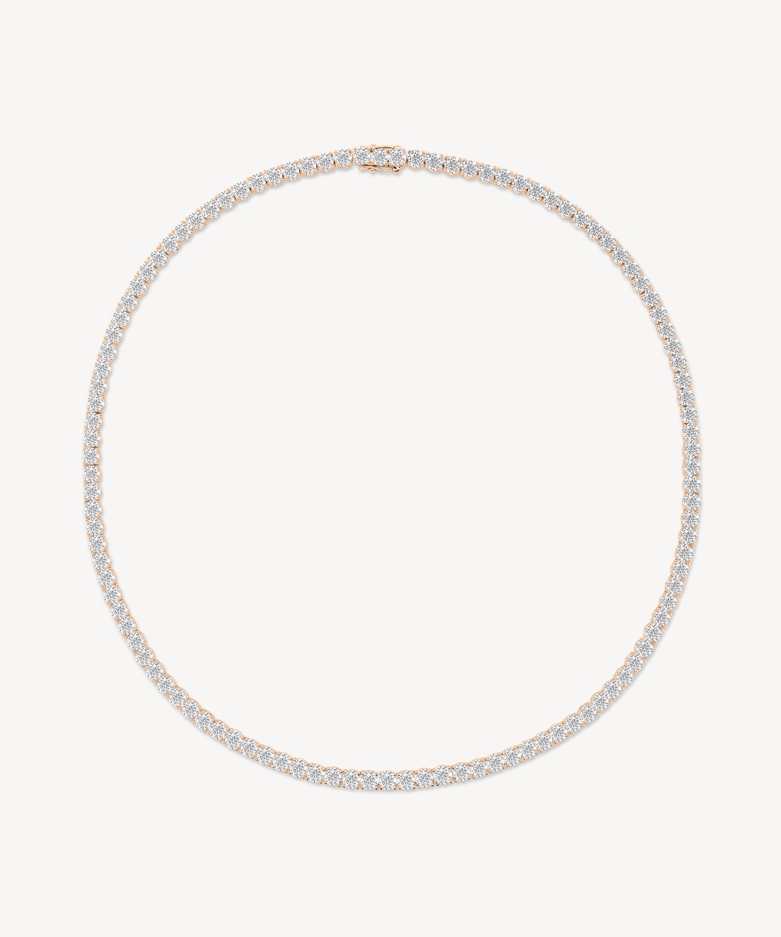 Round Cut Tennis Necklace in Four-Prong Setting