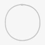 Round Cut Tennis Necklace in Four-Prong Setting