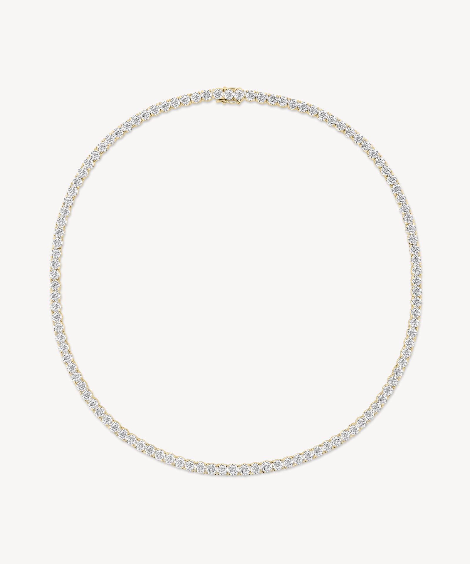 Round Cut Tennis Necklace in Four-Prong Setting