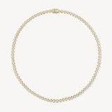 Round Cut Diamond Tennis Necklace in Enlargement Setting (Medium)
