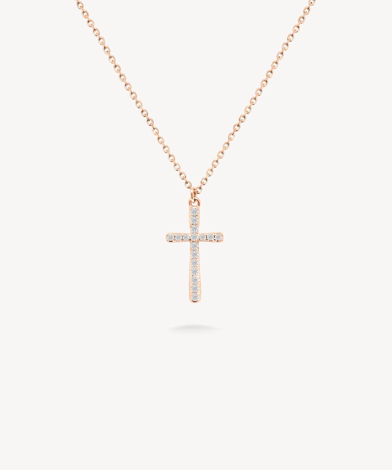 Mini Cross Diamond Pavé Necklace