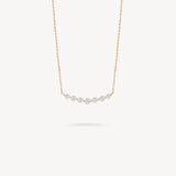 Round Cut Diamond Bar Necklace (Small)