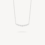 Round Cut Diamond Bar Necklace (Small)