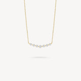 Round Cut Diamond Bar Necklace (Small)