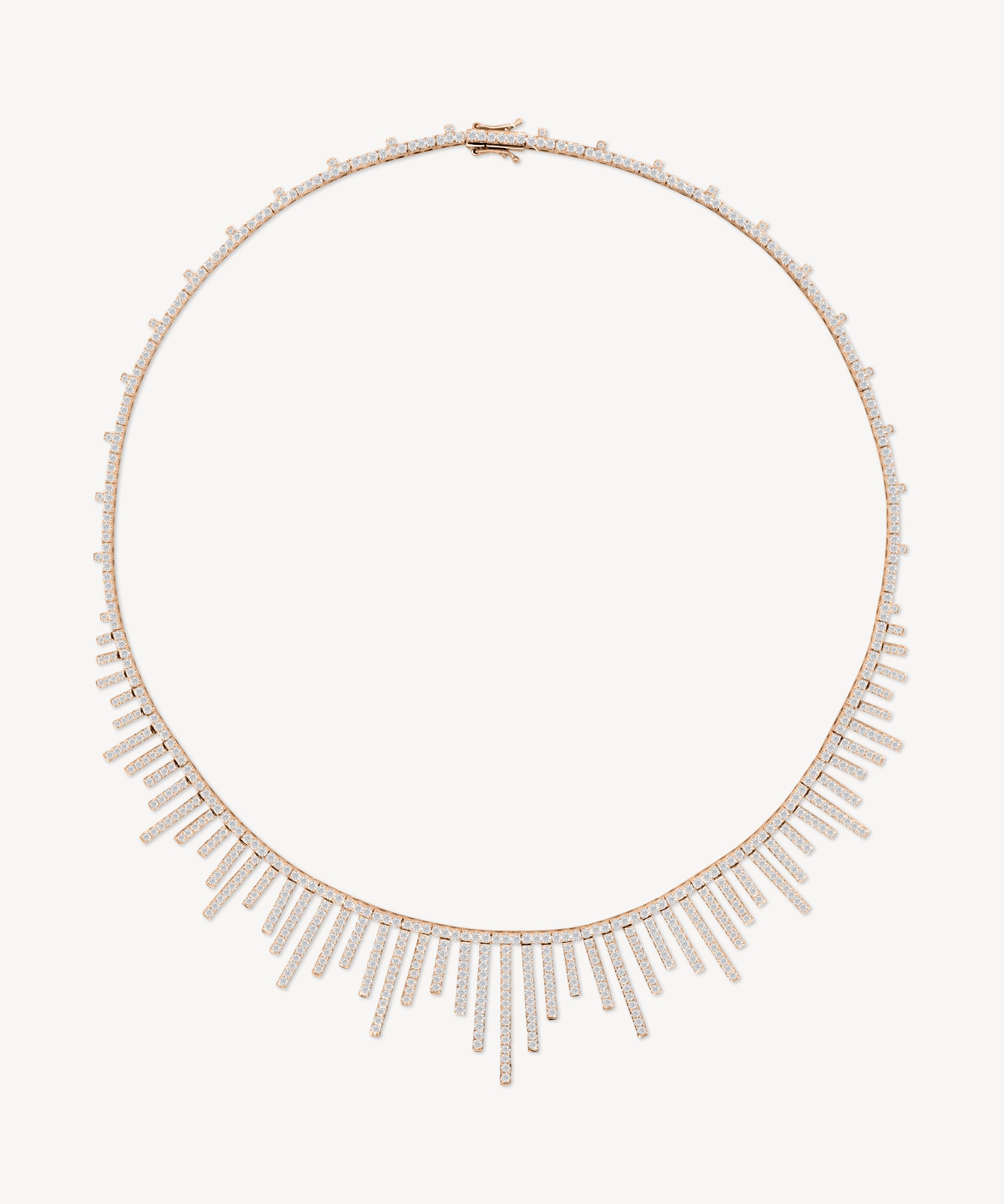 Graduated Diamond Fringe Necklace