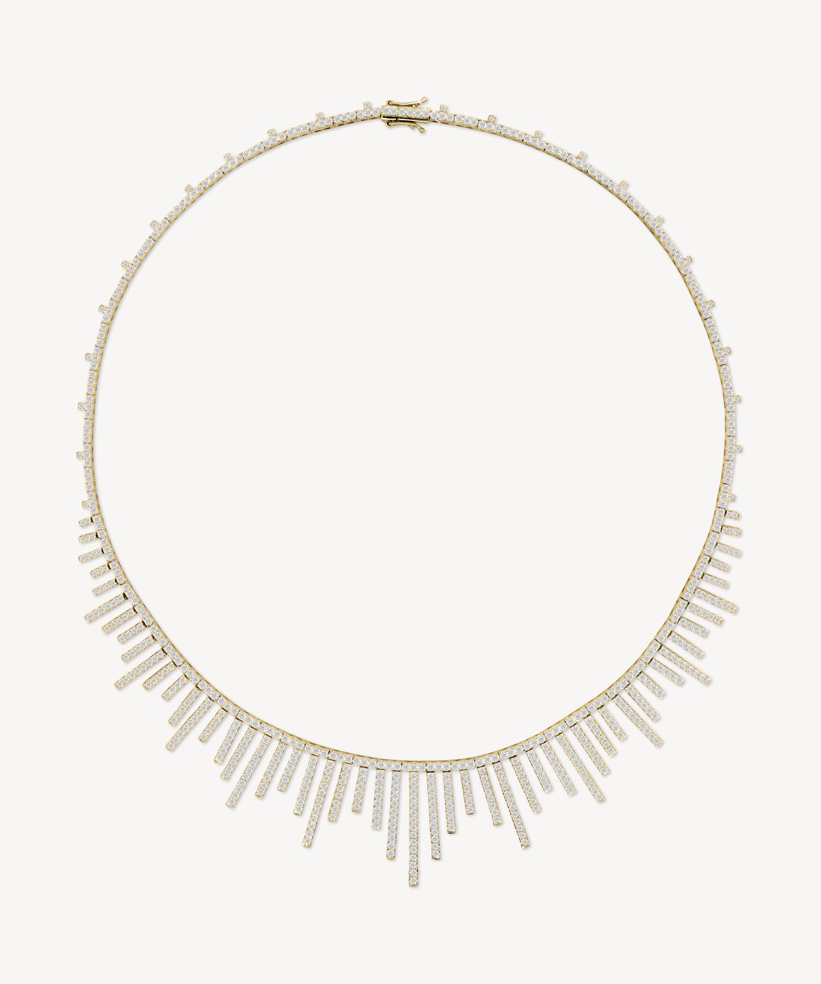 Graduated Diamond Fringe Necklace