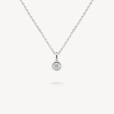 Mini Round Cut Diamond Bezel Necklace