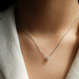Princess Cut Diamond Solitaire Necklace