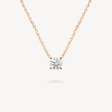 Round Cut Diamond Solitaire Necklace