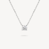 Round Cut Diamond Solitaire Necklace