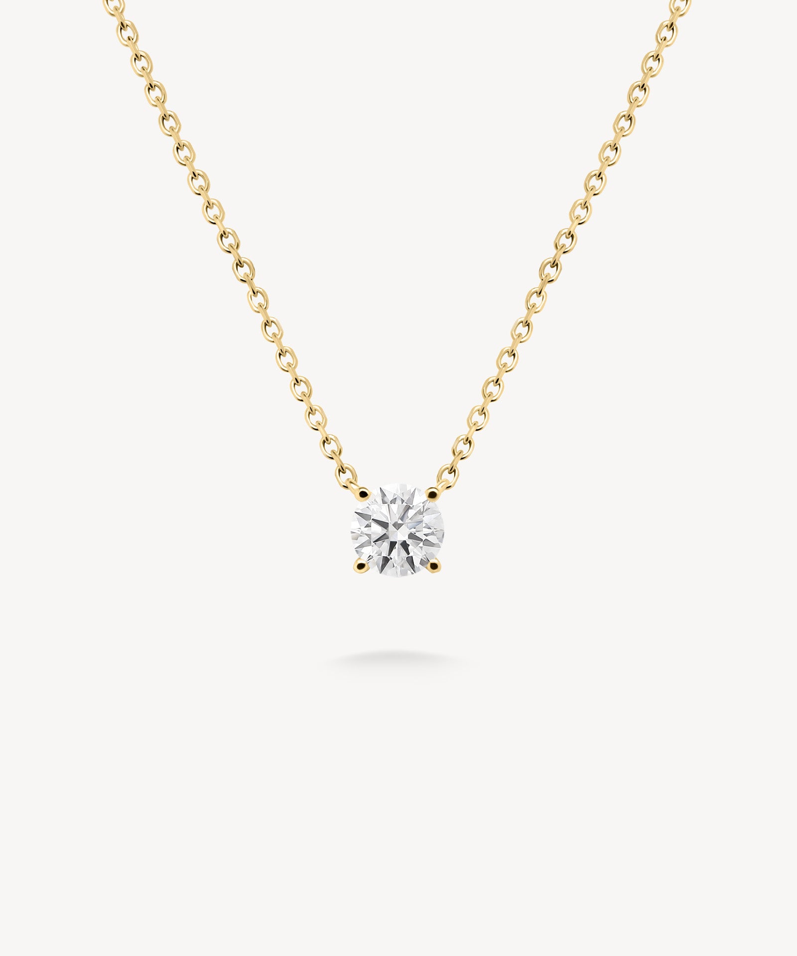 Round Cut Diamond Solitaire Necklace