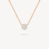 Diamond Cluster Flower Necklace