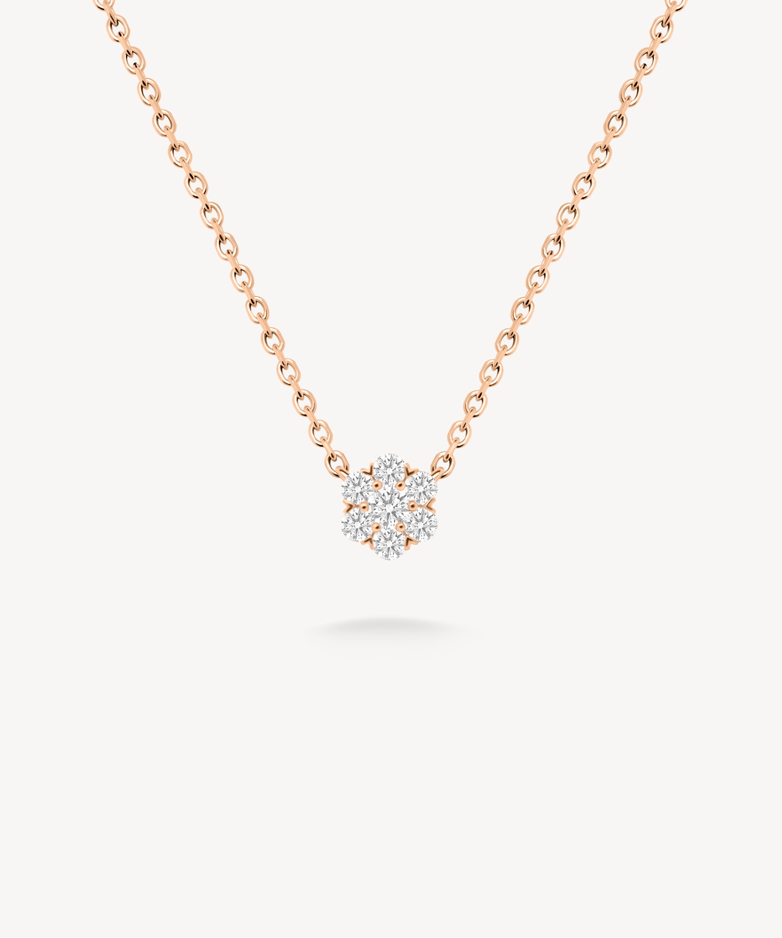 Diamond Cluster Flower Necklace