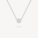 Diamond Cluster Flower Necklace