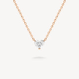 Heart Shaped Diamond Solitaire Necklace