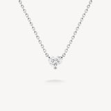 Heart Shaped Diamond Solitaire Necklace