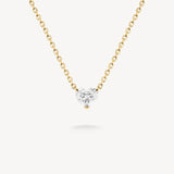 Heart Shaped Diamond Solitaire Necklace
