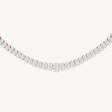 Graduated Oval Cut Diamond Tennis Necklace