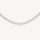 Graduated Oval Cut Diamond Tennis Necklace