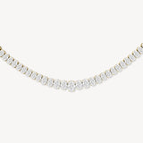 Graduated Oval Cut Diamond Tennis Necklace