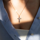Princess Cut Diamond Cross Pendant