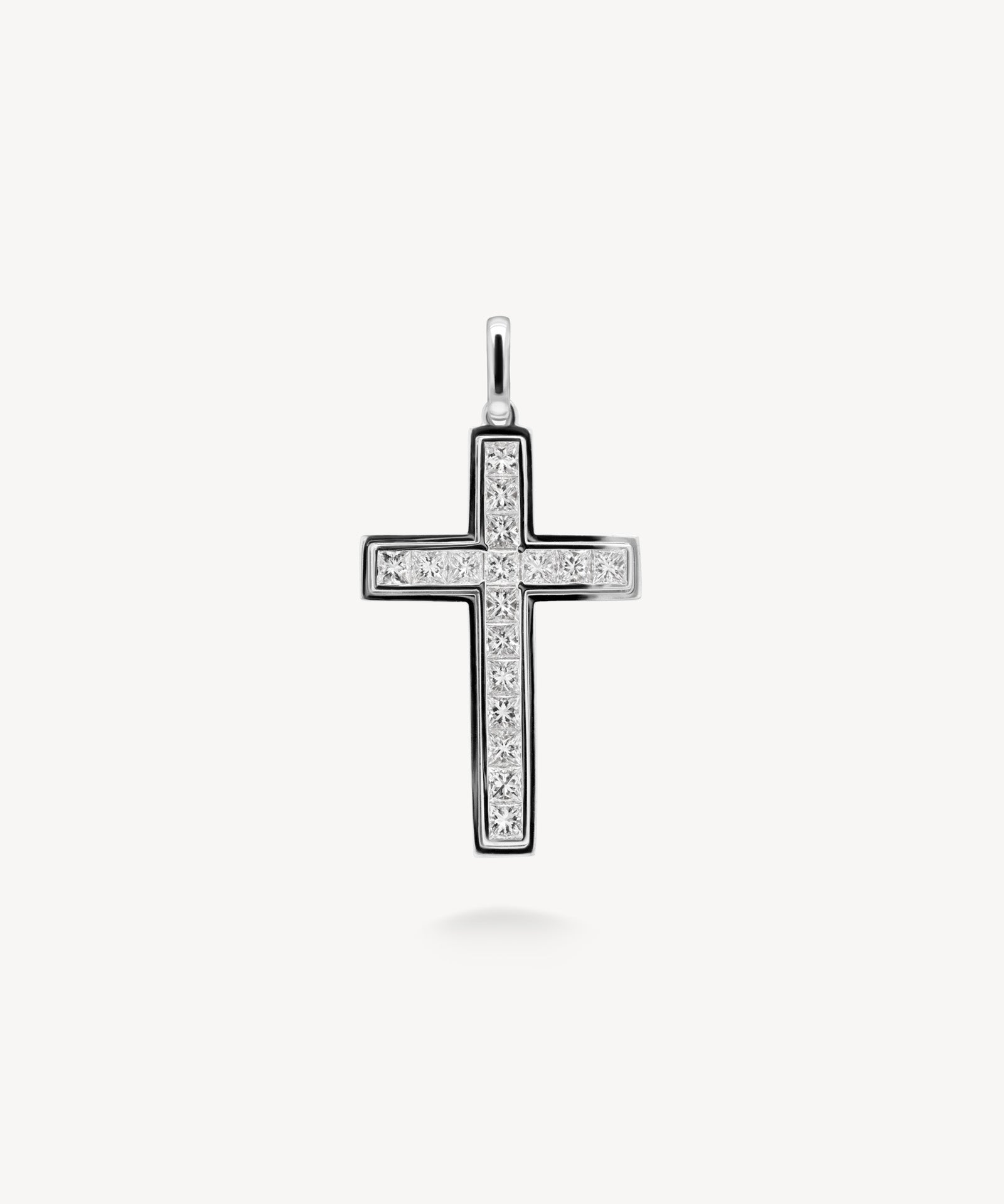 Princess Cut Diamond Cross Pendant