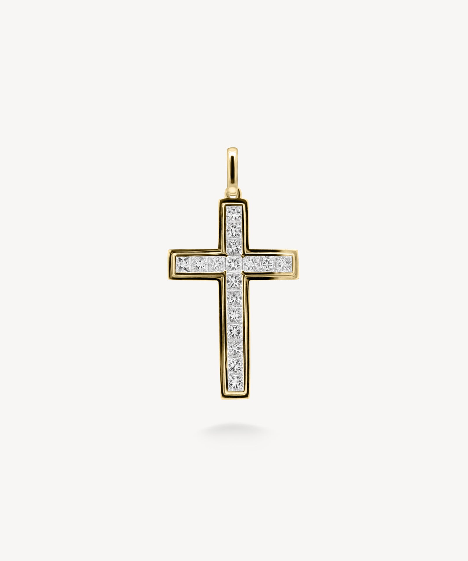 Princess Cut Diamond Cross Pendant