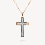 Princess Cut Diamond Diamond Cross Necklace