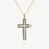 Princess Cut Diamond Diamond Cross Necklace