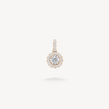 Small Round Cut Diamond Halo Pendant
