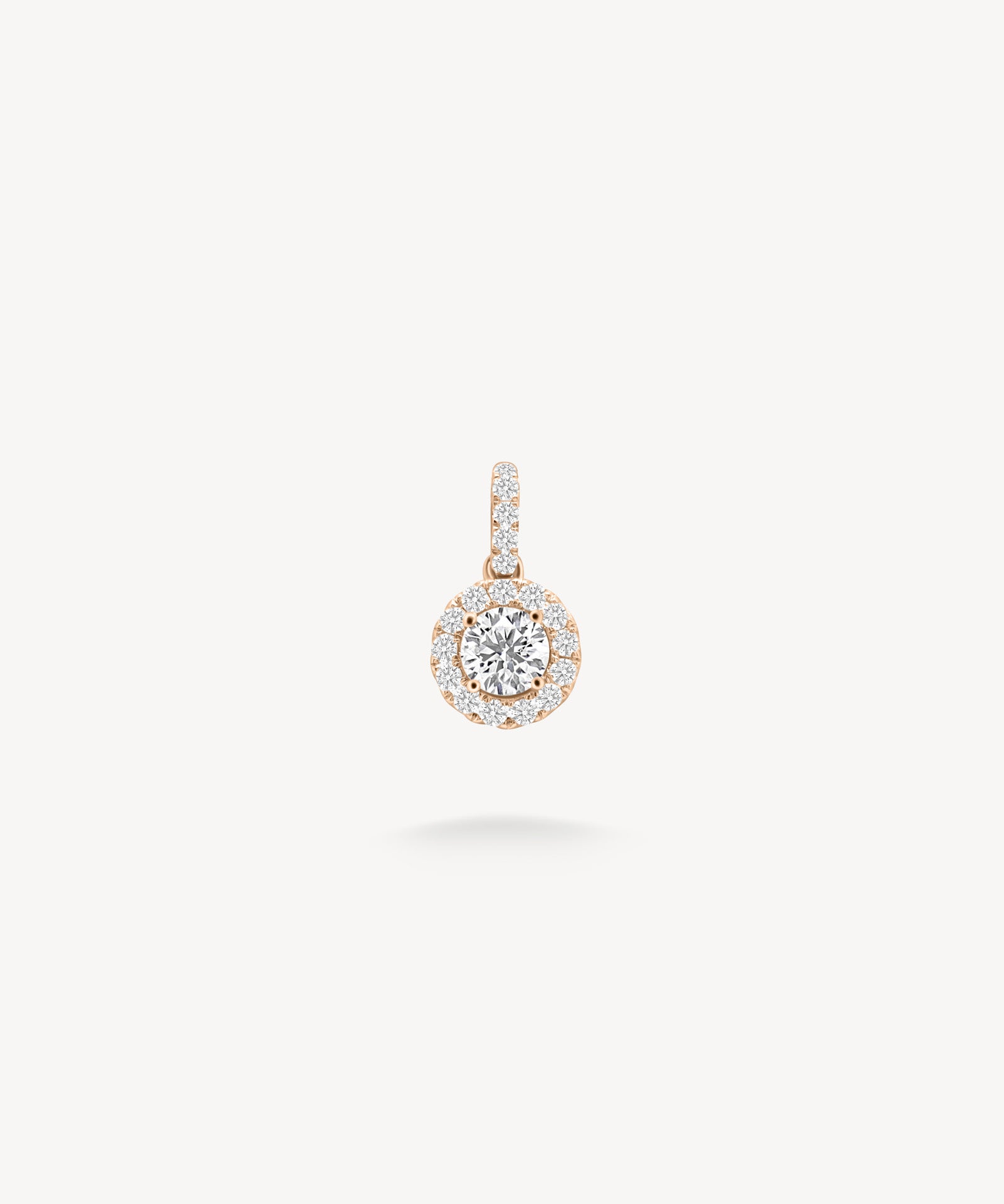 Small Round Cut Diamond Halo Pendant