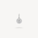 Small Round Cut Diamond Halo Pendant