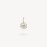 Small Round Cut Diamond Halo Pendant