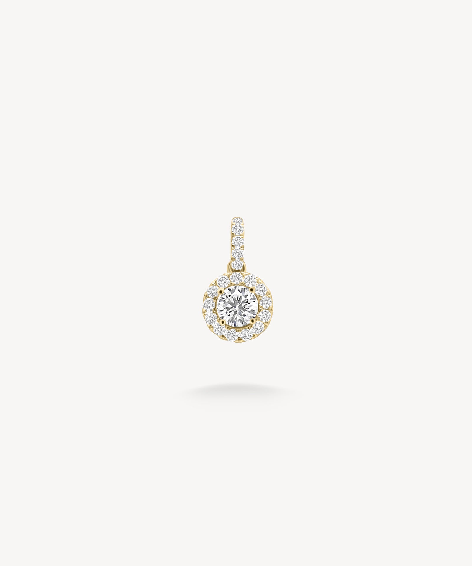 Small Round Cut Diamond Halo Pendant