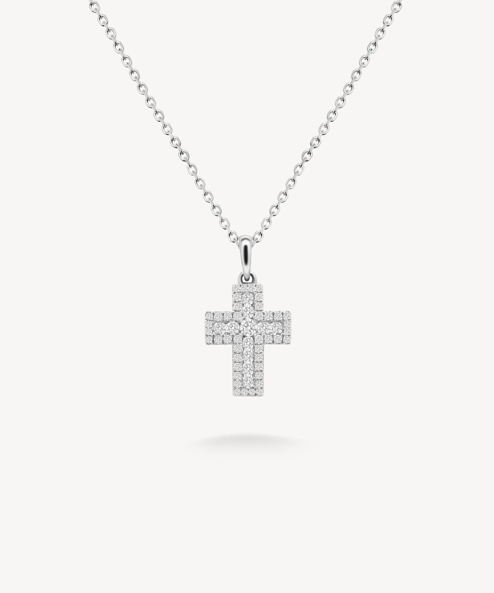 Cross Diamond Pavé Necklace