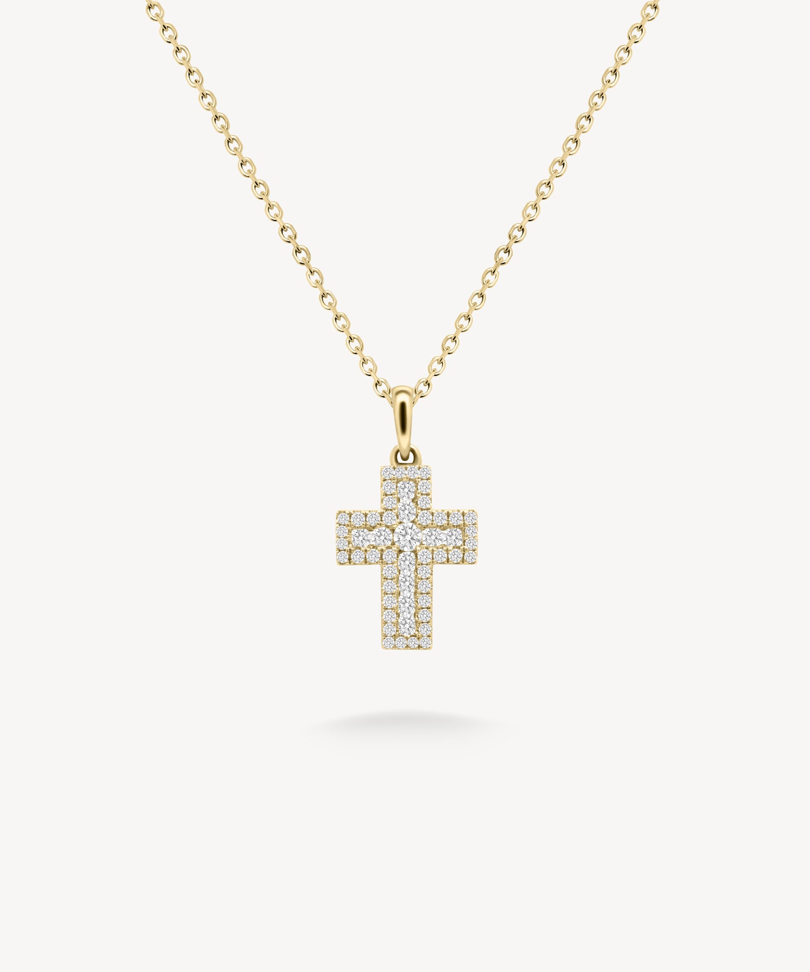 Cross Diamond Pavé Necklace