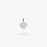 Small Heart Shaped Diamond Halo Pendant