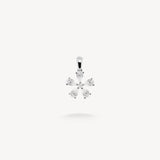 Five Petal Flower Diamond Pendant