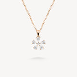 Five Petal Flower Diamond Necklace