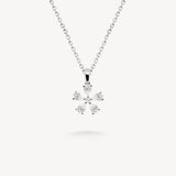 Five Petal Flower Diamond Necklace