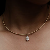 Pear Cut Diamond Solitaire Pendant