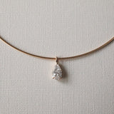 Pear Cut Diamond Solitaire Pendant