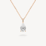 Pear Cut Diamond Solitaire Necklace
