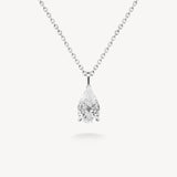 Pear Cut Diamond Solitaire Necklace