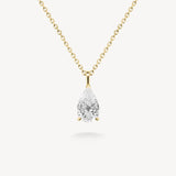 Pear Cut Diamond Solitaire Necklace