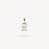 Radiant Cut Diamond Solitaire Bezel Pendant