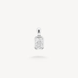Radiant Cut Diamond Solitaire Bezel Pendant